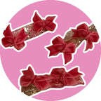 Pink glitter clips